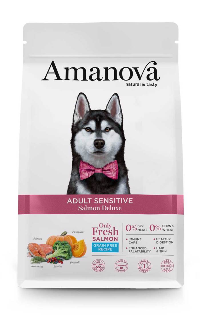 Amanova Adult Sensitive Salmon Deluxe Grain Free Xira Trofi ga Skulous 2kg
